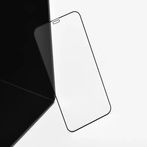 iPhone 15 Pro 5D Full Glue kijelzővédő üvegfólia fekete kerettel