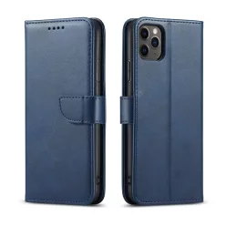   Honor 70 mágneses PU bőr fliptok kártyatartóval kék Alphajack