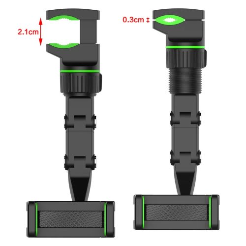 Állítható autós visszapillantó tükörre helyezhető telefontartó