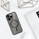 iPhone 14 Pro Glitter MagSafe tok fekete áttetsző