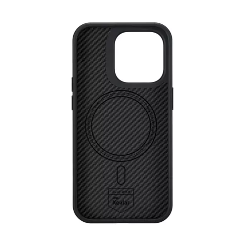 iPhone 15 Plus fekete Benks Tok Mágneses Hibrid Armor Pro Kevlar Fém Keret 600D tok
