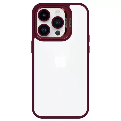 Tel Protect Kickstand tok + kamera üveg (lencse) iPhone 15 Plus burgundi
