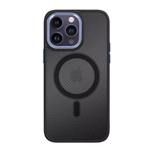 Tel Protect Mágneses Karbon Tok iPhone 15 Plus Fekete-lila