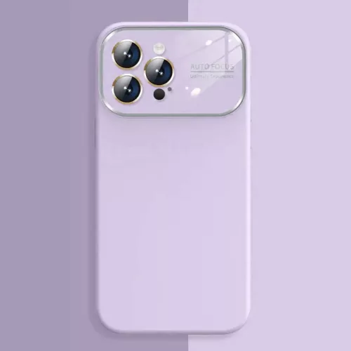Puha Szilikon Lencse Tok iPhone 15 Plus-hoz világoslila