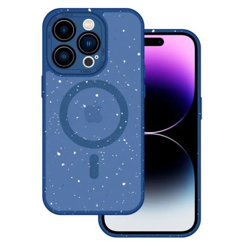 Tel Protect Mágneses "Splash" Matt Tok iPhone 15 Pro Max-hoz Navy