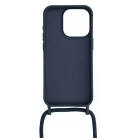 Strap szilikon tok iPhone 15 Plus design 1 sötétkék