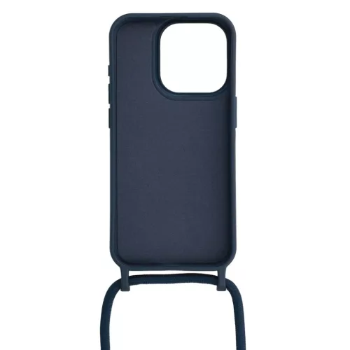 Strap szilikon tok iPhone 15 Plus design 1 sötétkék