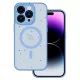 Tel Protect Mágneses Splash Frosted tok iPhone 15 Plus-hoz világoskék