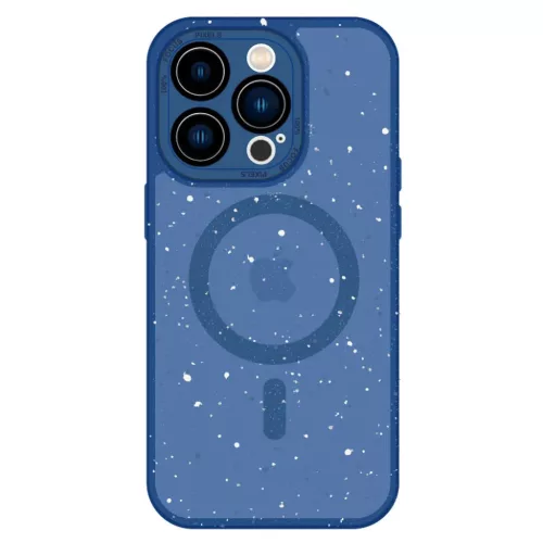 Tel Protect Mágneses Splash Frosted tok iPhone 15 Plus - Tengerészkék