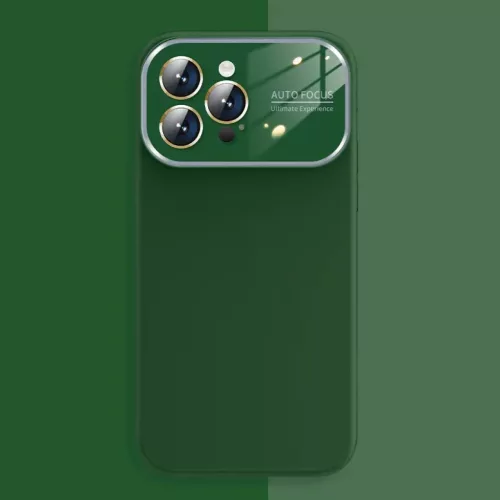 Soft Silicone Lens tok iPhone 15 Plus zöld