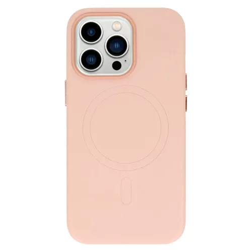 MagSafe bőrtok iPhone 15 Plus világos rózsaszín