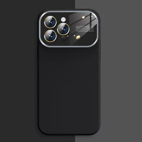 Soft Silicone Lens tok iPhone 15 Plus fekete