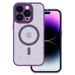   Tel Protect Mágneses Szórt Matt Tok iPhone 15 Plus Lila Tok