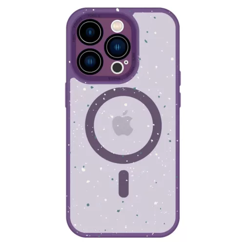 Tel Protect Mágneses Szórt Matt Tok iPhone 15 Plus Lila Tok