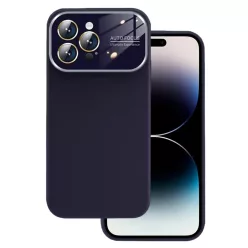 Soft Silicone Lencsevédő tok iPhone 15 Plus lila