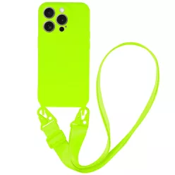   Lime zöld, dizájn 2, szilikonpántos tok iPhone 13 Pro Max készülékhez