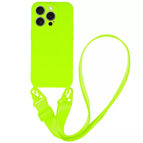 Lime zöld, dizájn 2, szilikonpántos tok iPhone 13 Pro Max készülékhez