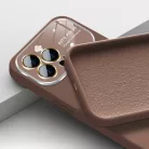 Soft Silicone Lens tok iPhone 13 Pro Max barna