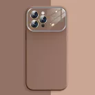 Soft Silicone Lens tok iPhone 13 Pro Max barna