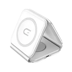   Dudao A11N 15W 3in1 induktív töltő - fehér + USB-C / USB-C kábel