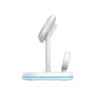 Tech-Protect QI15W-A27 3in1 vezeték nélküli töltőállomás MagSafe technológiával okostelefonokhoz / Apple Watch-hoz / AirPods-hoz - fehér