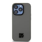 DKNY PU bőr Stack Logo Magsafe tok iPhone 15 Pro Max Szürke