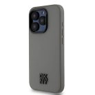 DKNY PU bőr Stack Logo Magsafe tok iPhone 15 Pro Max Szürke