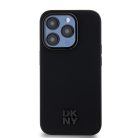 DKNY PU Leather Stack Logo Magsafe tok iPhone 15 Pro Max Black