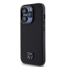 DKNY PU Leather Stack Logo Magsafe tok iPhone 15 Pro Max Black