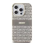DKNY PC/TPU Repeat Pattern Tonal Stripe Magsafe tok iPhone 14 Pro Beige