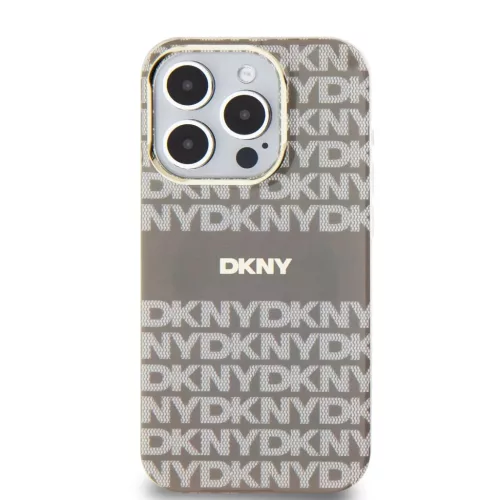 DKNY PC/TPU Repeat Pattern Tonal Stripe Magsafe tok iPhone 14 Pro Max Bézs