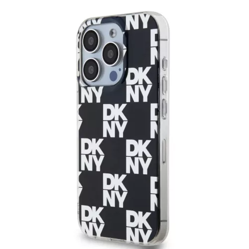 DKNY PC/TPU Kockás Minta tok iPhone 14 Pro Max Fekete
