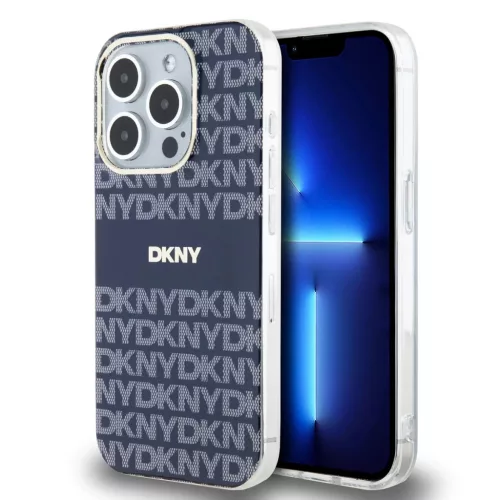 iPhone 13 Pro Kék DKNY PC/TPU Ismétlődő Minta Tonális Csík Magsafe tok