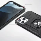Wozinsky Ring Armor tok iPhone 14 Pro Max-hoz páncél fedél mágneses tartógyűrű ezüst