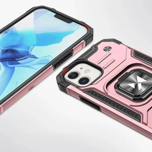 Wozinsky Ring Armor tok iPhone 14 Plus páncélozott tok mágneses tartó arany gyűrű