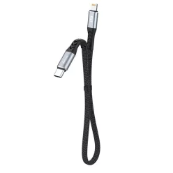 Dudao L10P Lightning - USB-C PD 20W kábel 0.23m - fekete