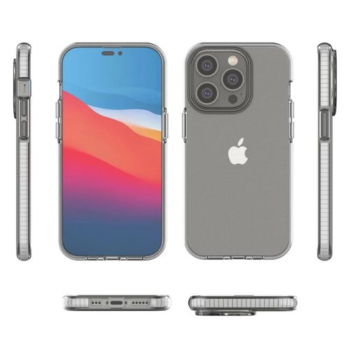 Spring Case tok iPhone 14 Pro-hoz szilikontok kerettel világos rózsaszín