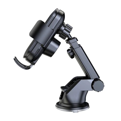 Wozinsky WUMID telefontartó 15W induktív töltővel autós műszerfalhoz - fekete