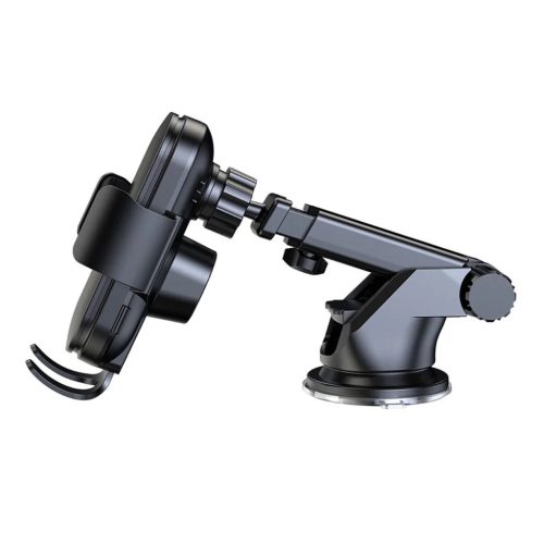 Wozinsky WUMID telefontartó 15W induktív töltővel autós műszerfalhoz - fekete