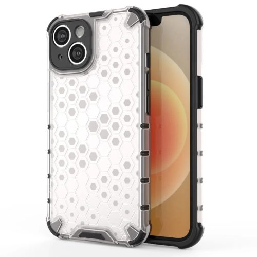 Honeycomb tok iPhone 14 Plus páncélozott hibrid áttetsző tok