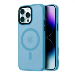 Fashion fliptok MagSafe iPhone 16 Pro - világoskék