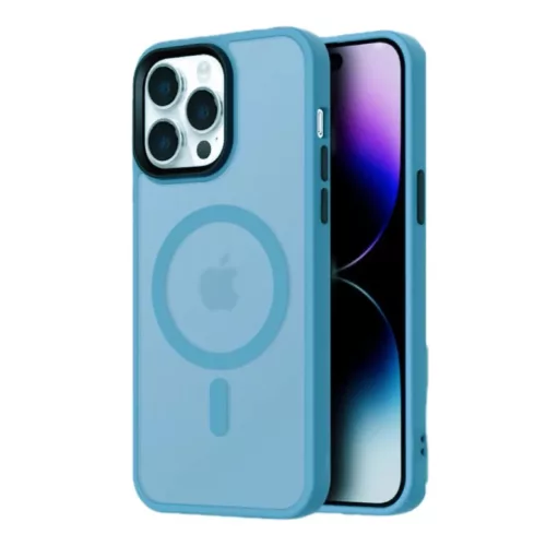 Fashion fliptok MagSafe iPhone 16 Pro - világoskék