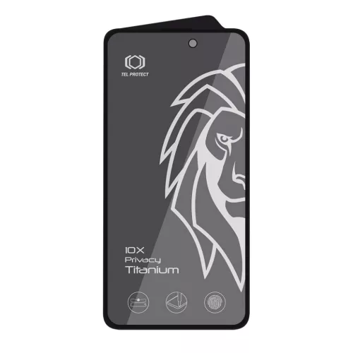 10X Privacy Titanium üvegfólia iPhone 15 Pro-hoz