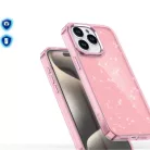 Glitter tok iPhone 16 Pro - rózsaszín csillámokkal