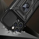 Hybrid Armor Camshield tok iPhone 14 Pro-hoz, páncélozott tok kamerával kék