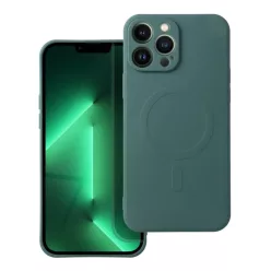   SILICONE MAG COVER tok kompatibilis MagSafe-funkcióval IPHONE 13 Pro készülékhez, sötétzöld színben