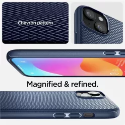 iPhone 15 Plus Spigen Mag Armor MagSafe tok, sötétkék