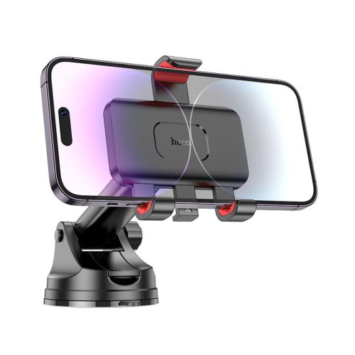 HOCO autós telefontartó szélvédőre / műszerfalra H22 fekete