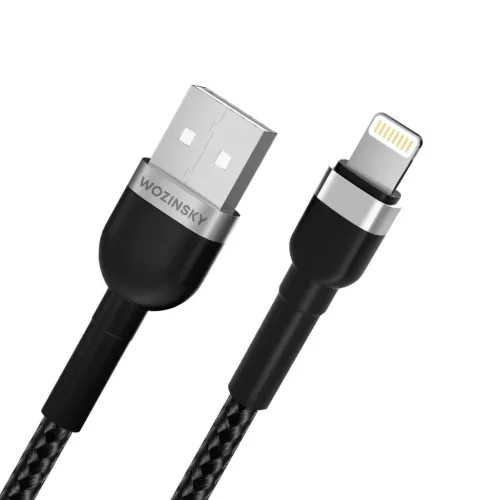 Wozinsky WNBAL1 USB-A / Lightning 2.4A kábel 1 m - fekete