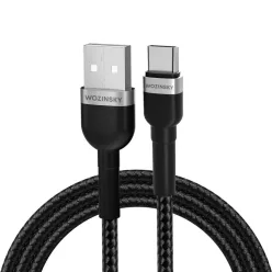 Wozinsky WNBAC1 USB-A / USB-C 2.4A kábel 1 m - fekete